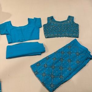 Beautiful Bright Blue Lehenga with Dupatta